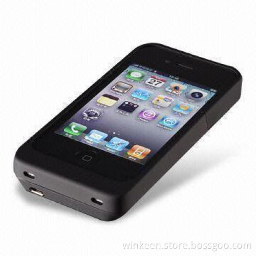 Promotional Power Case for iPhone 4S with UL-approved Polymer Cell, Smart Battery Management System